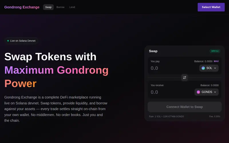 Gondrong Exchange preview