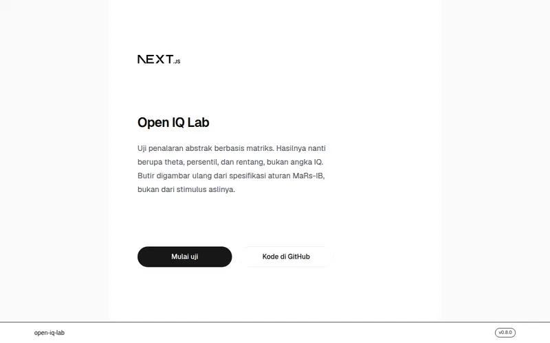 Open IQ Lab screenshot